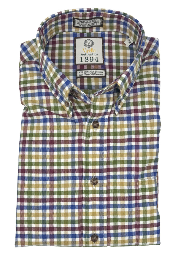 Chemise à carreaux multicolores Viyella 1894 Collection Classique Viyella