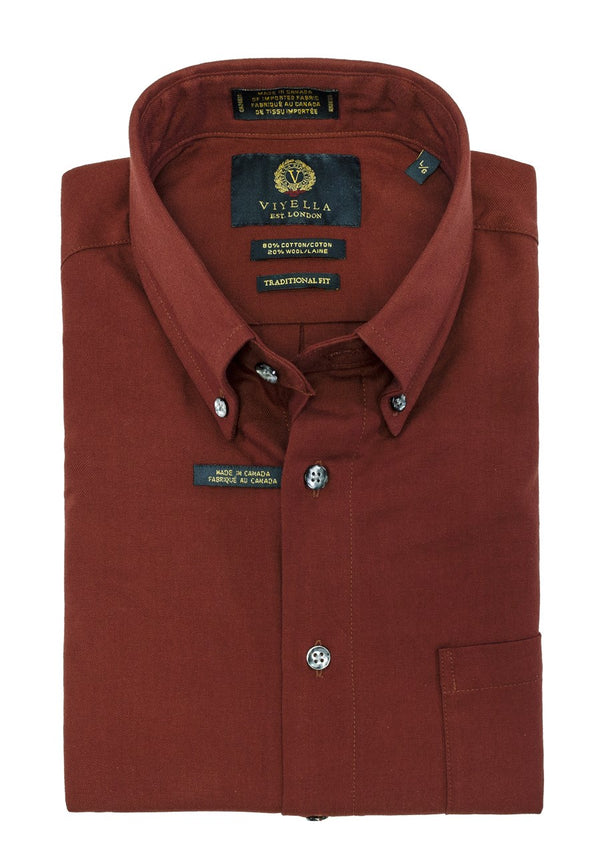 Viyella Classic Solid Made in Canada Tailored Fit Shirt