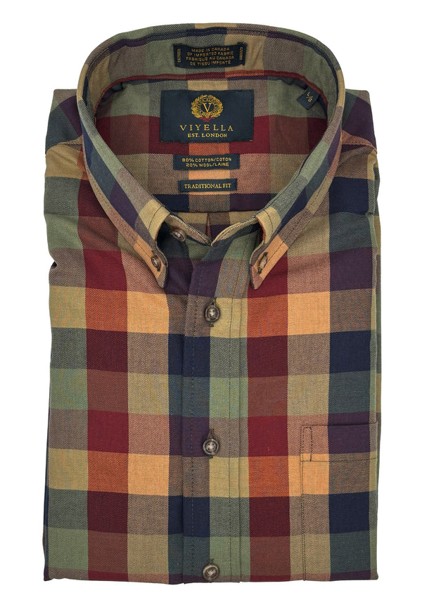 Chemise à carreaux Viyella Dark Multi fabriquée au Canada
