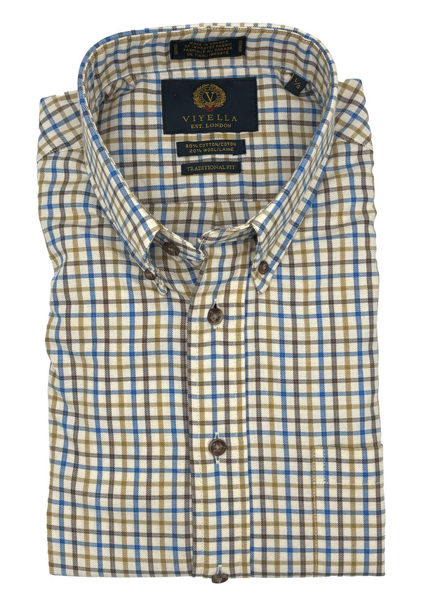 Viyella Multi String Check Made in Canada Shirt