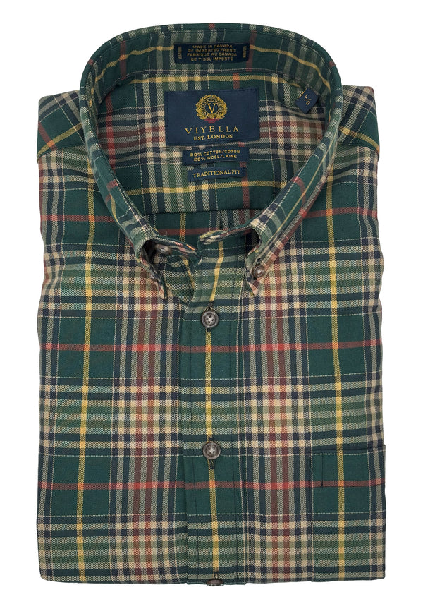 Viyella Forest Green Made in Canada Shirt