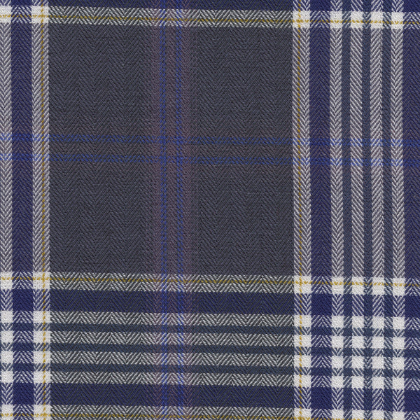 Chemise à carreaux bleu marine et blancs Viyella fabriquée au Canada