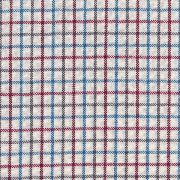 Chemise à carreaux bleus et rouges Viyella Small, fabriquée au Canada