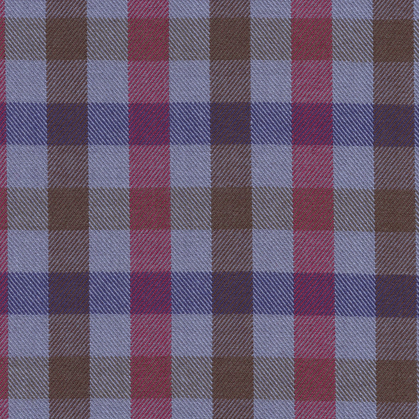 Chemise Viyella à carreaux bordeaux et bleus fabriquée au Canada