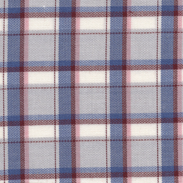 Chemise à carreaux Viyella gris clair et bleu fabriquée au Canada