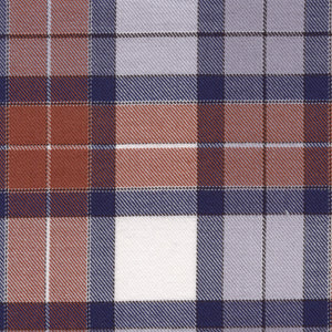 Viyella Made in Canada Light Brown and Blue Plaid Shirt