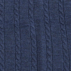 Viyella Cardigan sans manches en laine mérinos Baruffa avec câble sur le devant