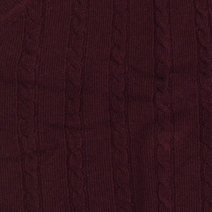 Viyella Cardigan sans manches en laine mérinos Baruffa avec câble sur le devant