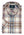 Chemise Viyella en mélange de coton et de lin marron et bleu fabriquée au Canada