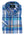 Chemise Viyella bleue à carreaux multiples fabriquée au Canada