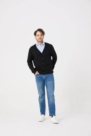 Viyella Fine Gauge Light Weight Merino Wool Cardigan