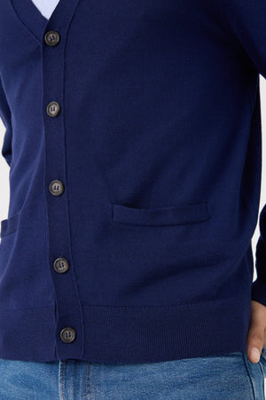 Viyella Fine Gauge Light Weight Merino Wool Cardigan
