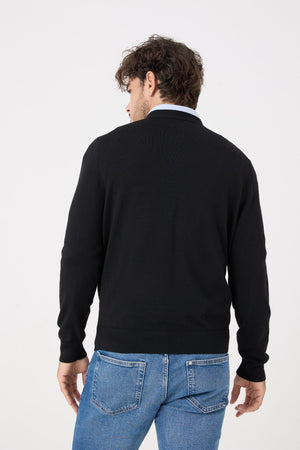 Viyella Fine Gauge Merino Wool Vneck Sweater