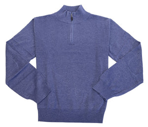 Viyella Silk Blend Long Sleeve 1/4 zip Mock Neck Sweater