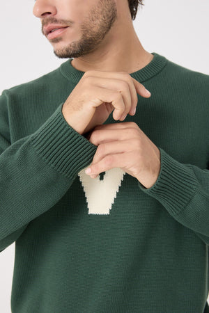 Viyella Varsity Crew Neck Cotton Sweater