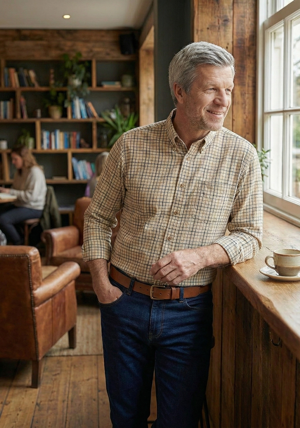 Chemise de sport Viyella Light Multi Check fabriquée au Canada