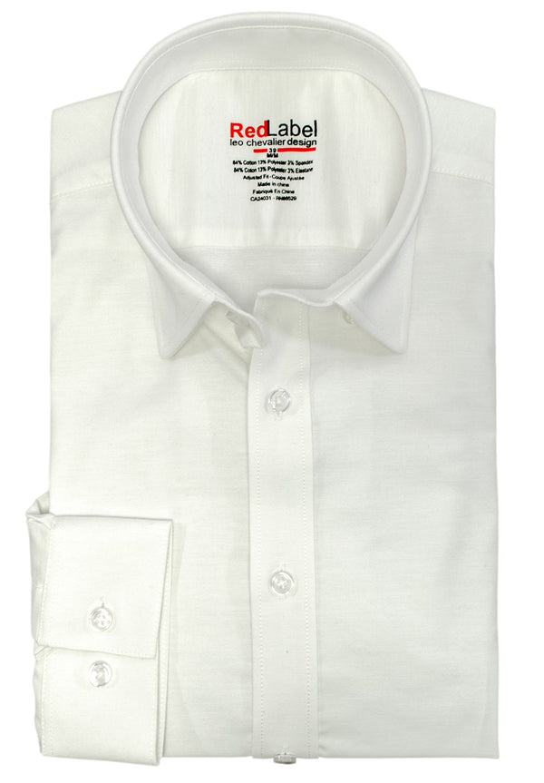 84% Cotton 13% Performance Polyester 3 % Spandex Voyage Oxford Performance Stretch Shirt