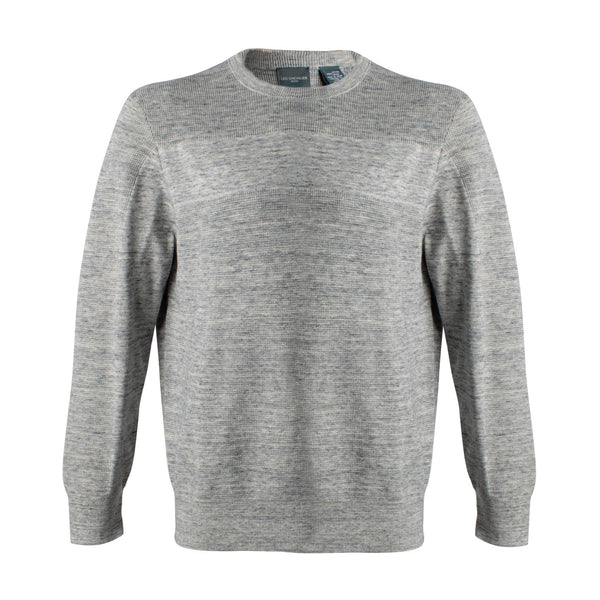 Leo Chevalier Cotton Spaced Dyed Crew Neck Sweater