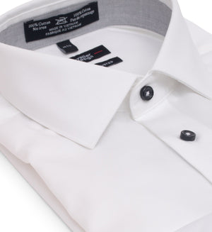 Coupe ajustée pour homme 100 % coton sans repassage