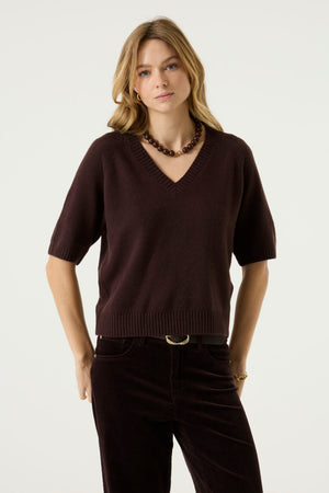 Garcia V-Neck Short Sleeve Sweater