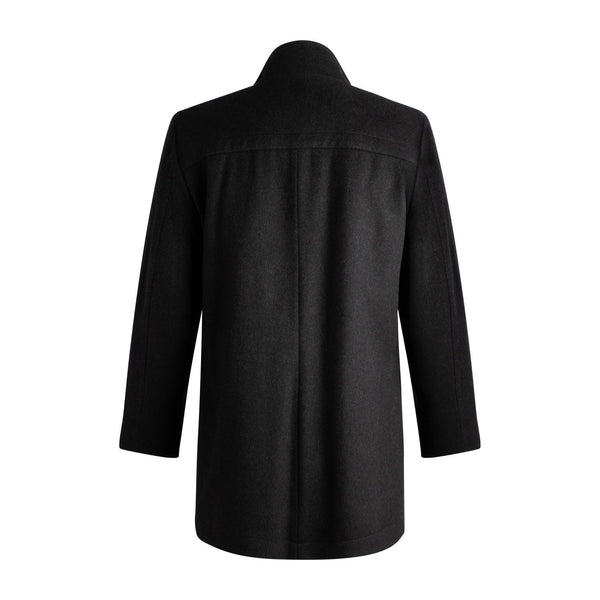 Manteau Viyella en mélange de laine et cachemire à 6 boutons avec coupe-vent zippé 