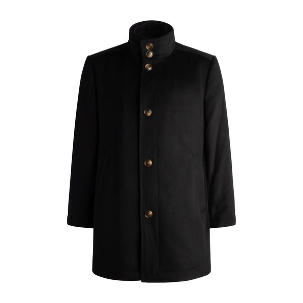 Manteau Viyella en mélange de laine et cachemire à 6 boutons avec coupe-vent zippé 