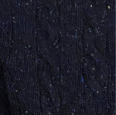 Cardigan en tricot torsadé bleu chiné boutonné devant Viyella
