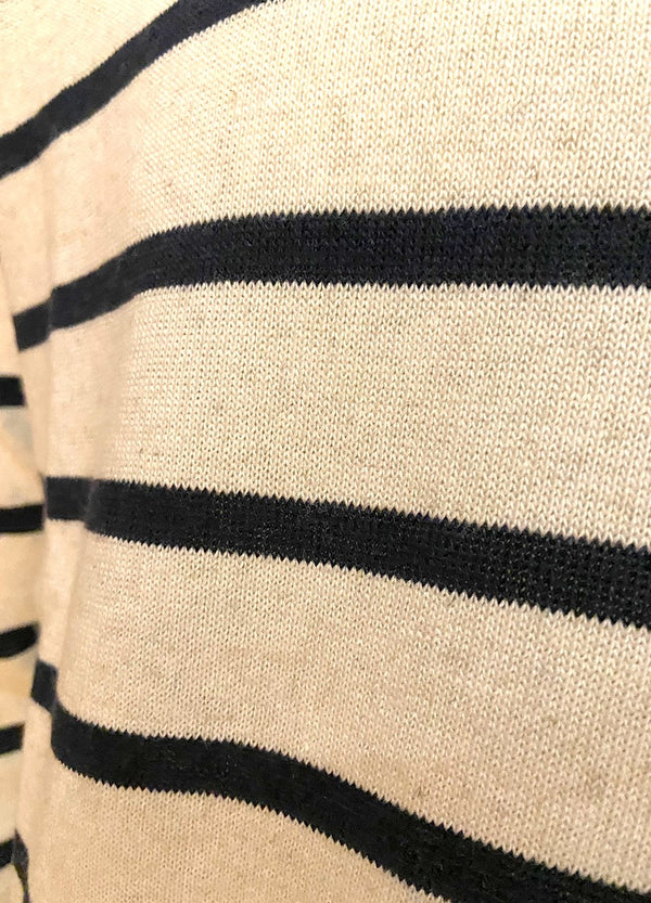 Viyella Light Weight Striped Crew Neck Sweater Made in Italy