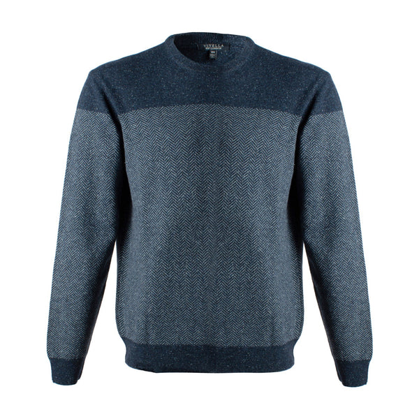 Viyella Made In Italy Two Tone Crew Neck Sweater