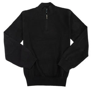Viyella Silk Blend Long Sleeve 1/4 zip Mock Neck Sweater