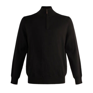 Viyella Silk Blend Long Sleeve 1/4 zip Mock Neck Sweater