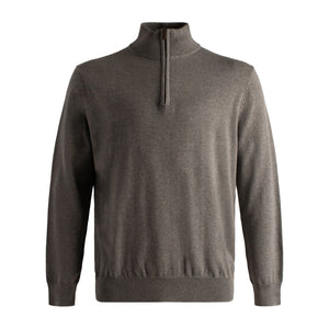 Viyella Silk Blend Long Sleeve 1/4 zip Mock Neck Sweater