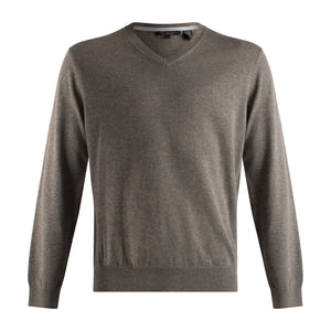 Pull à col en V et manches longues en mélange de soie Viyella 