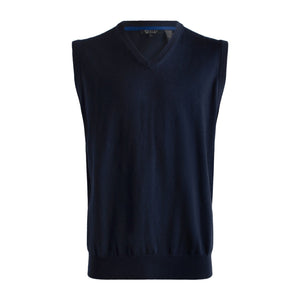 Pull à col en V sans manches en mélange de soie Viyella 