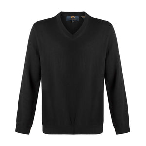 Pull en laine mérinos Baruffa à encolure en V Viyella