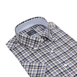 Chemise non-repassage 100 % coton Leo Chevalier Spring Moss