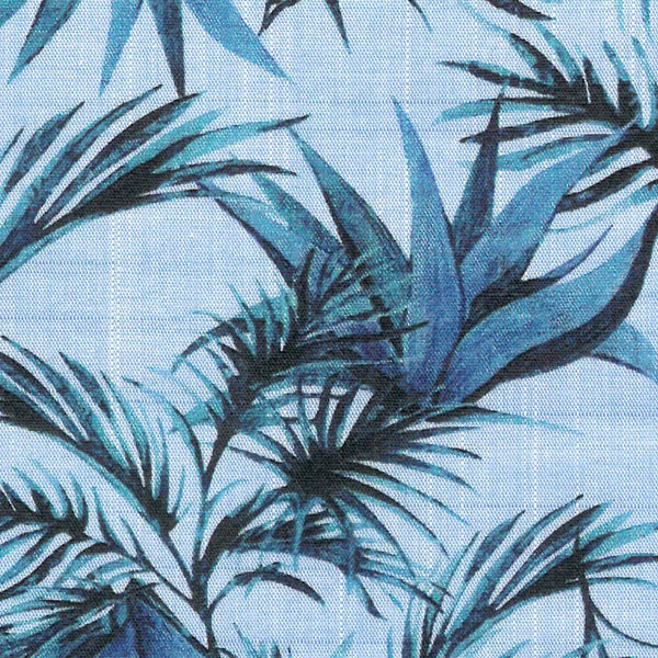 Chemise imprimée pour hommes, coupe ajustée, 100% coton, sans repassage, palmier bleu