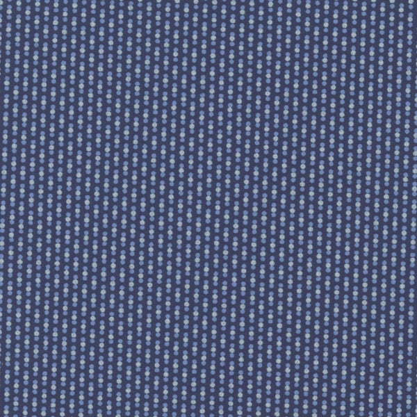 Leo Chevalier Chemise de sport à col boutonné caché, imprimé à pois bleu marine et bleu clair, sans repassage
