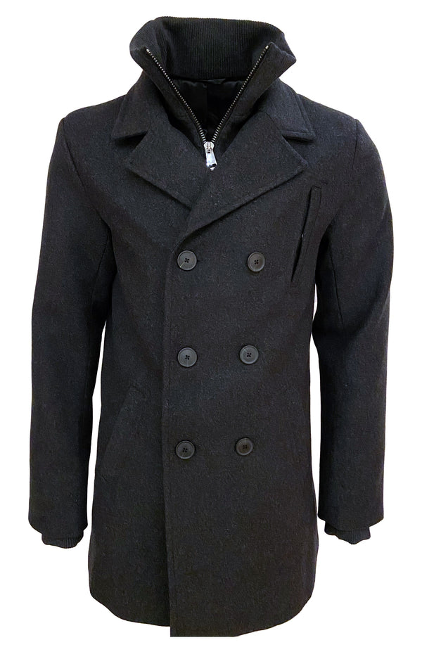 Men’s Cashmere Blend Double Breasted coat Button Coat